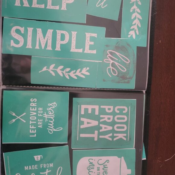 Bundled Reusable Silk Screen Stencils ~ 10 x 13 Binder ~Home, Laundry, Kitchen - Picture 13 of 16